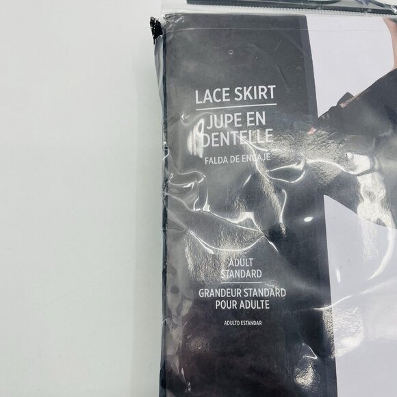 Lace Skirt 80s Retro Adult Womens Standard Up to Size 12 Halloween Costume Black - Picture 3 of 6